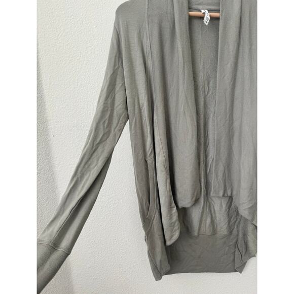 Athleta Open Front- Yoga Sweater- Grey Green- Size XS-A126 - Picture 4 of 7